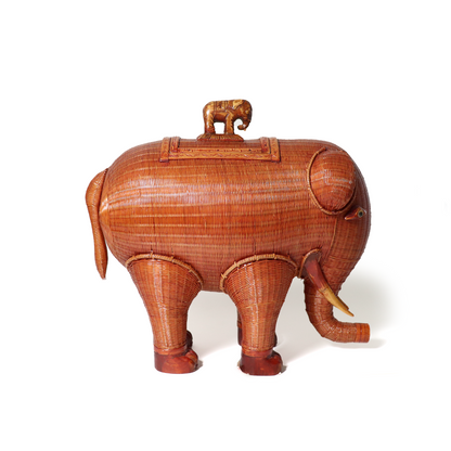 Chinese wicker elephant box