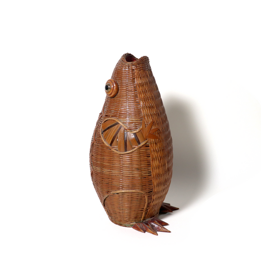 Wicker Frog Vase