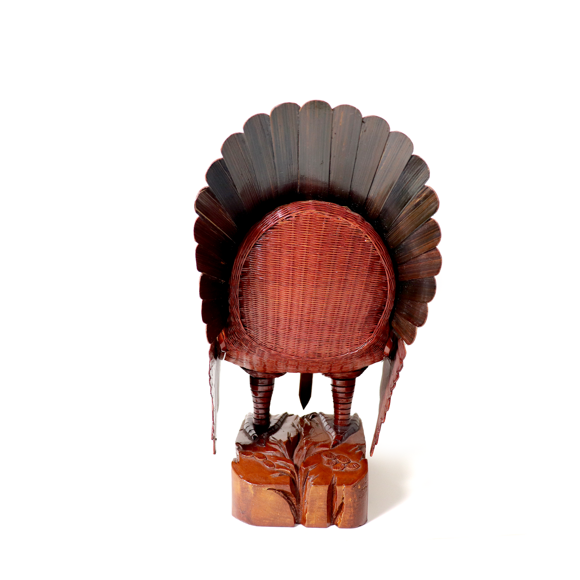 Chinese wicker turkey sculpture